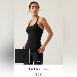 ATHLETA black renew seamless support top (NEW)